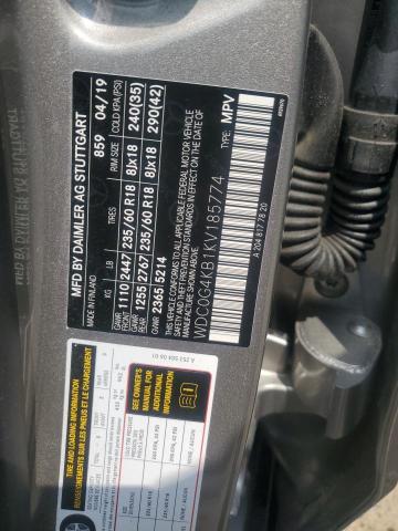 2019 MERCEDES-BENZ GLC 300 4M WDC0G4KB1KV185774