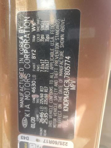 2020 KIA SPORTAGE L KNDPM3AC3L7805774