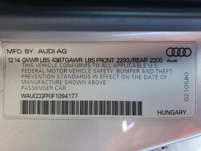 2015 AUDI A3 PREMIUM WAUCCGFF0F1094177