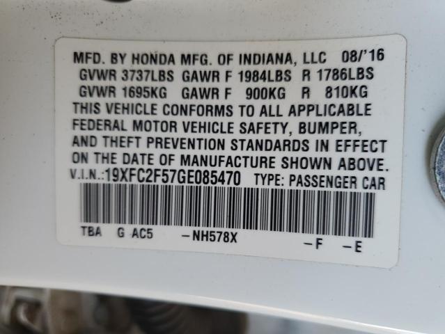 2016 HONDA CIVIC LX 19XFC2F57GE085470