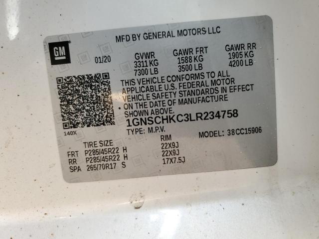 2020 CHEVROLET SUBURBAN C 1GNSCHKC3LR234758