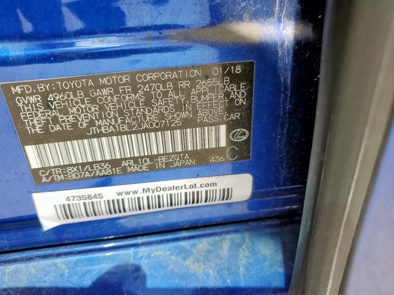 2018 LEXUS GS 300 BAS JTHBA1BL2JA007125