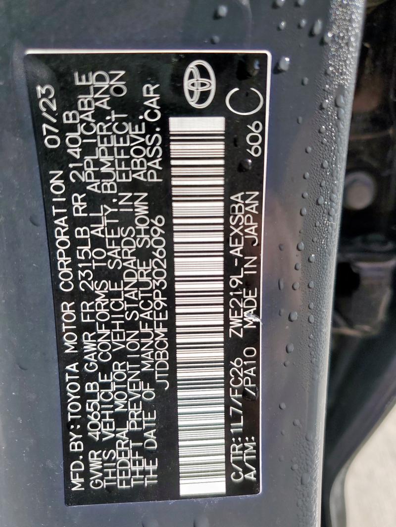 2023 TOYOTA COROLLA LE - JTDBCMFE9P3026096