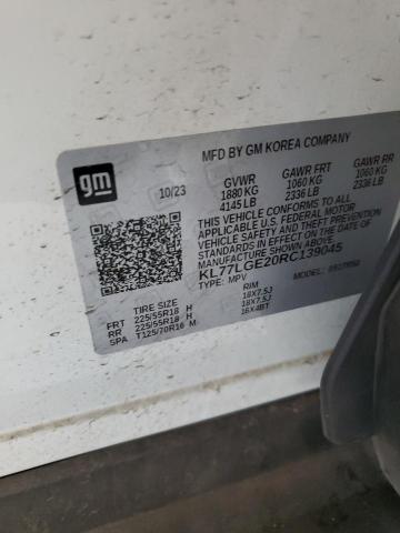 2024 CHEVROLET TRAX 1RS KL77LGE20RC139045