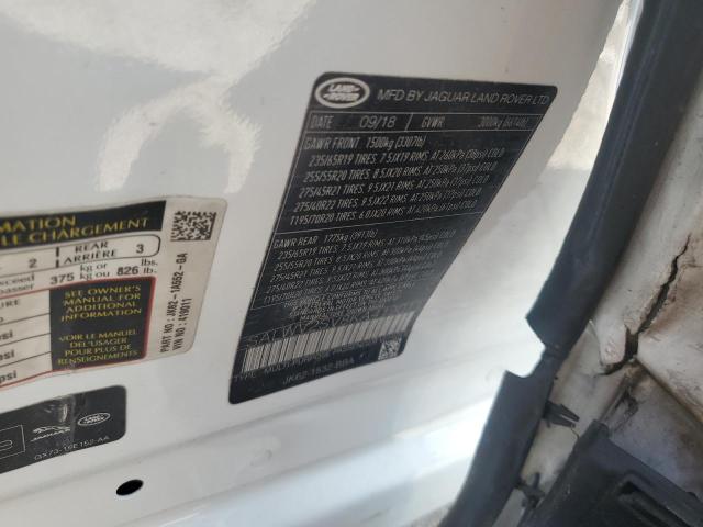 2019 LAND ROVER RANGEROVER SALWV2SV8KA419011