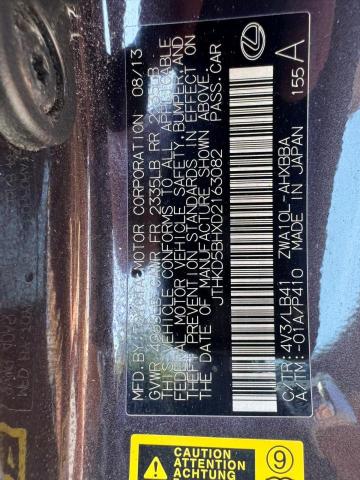 2013 LEXUS CT 200 - JTHKD5BHXD2163082