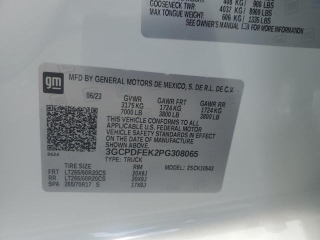2023 CHEVROLET SILVERADO K1500 LT TRAIL BOSS 3GCPDFEK2PG308065