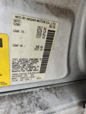 2016 NISSAN ALTIMA 2.5 1N4AL3AP3GC247018