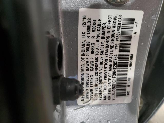 2017 HONDA CIVIC EX - 19XFC1F39HE205764