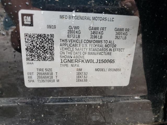 2020 CHEVROLET TRAVERSE LS 1GNERFKW0LJ150065