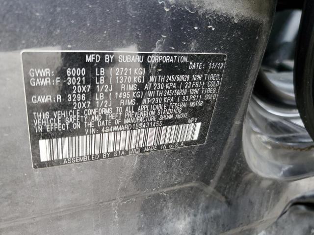 2020 SUBARU ASCENT TOU 4S4WMARD1L3431455