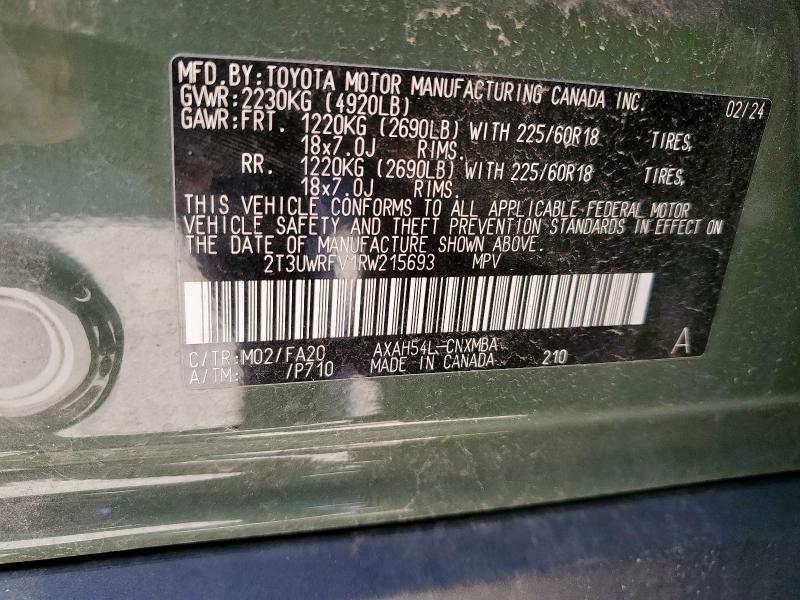 2024 TOYOTA RAV4 WOODL 2T3UWRFV1RW215693