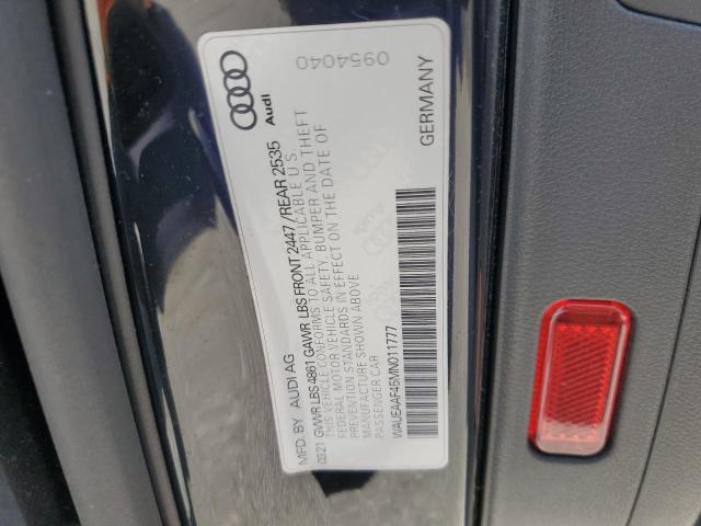 2021 AUDI A4 PREMIUM WAUEAAF45MN011777