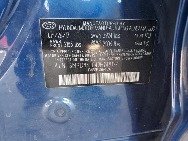 2018 HYUNDAI ELANTRA - 5NPD84LF4JH248127