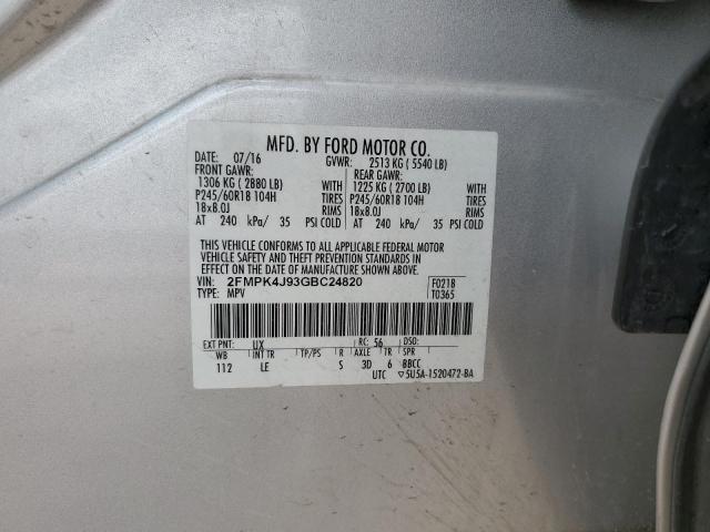 2016 FORD EDGE SEL 2FMPK4J93GBC24820