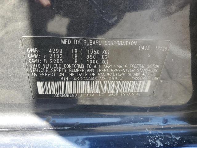 2021 SUBARU IMPREZA 4S3GTAB67M3706948