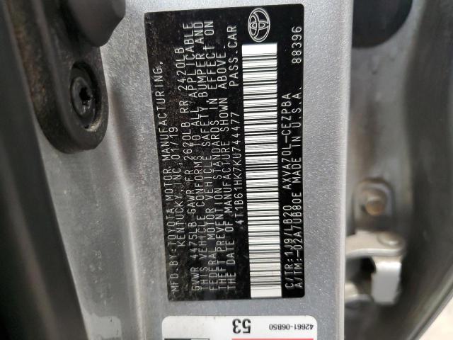 2019 TOYOTA CAMRY XSE 4T1B61HK7KU744477