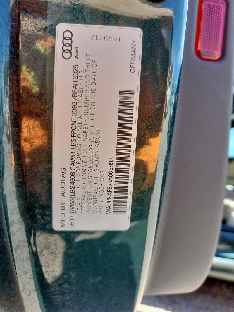 2018 AUDI A5 PREMIUM WAUPNAF57JA009893