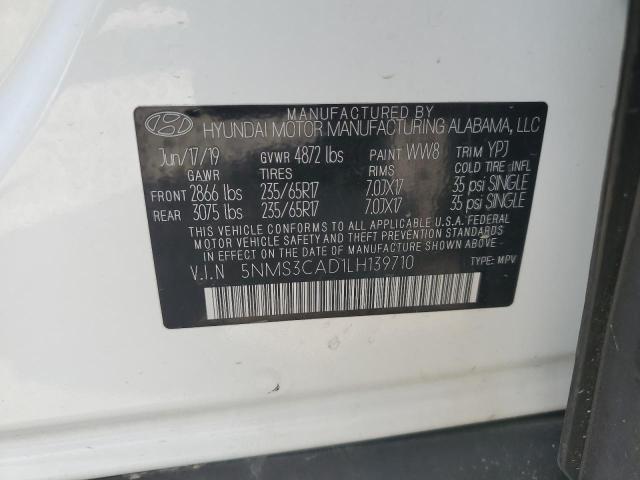2020 HYUNDAI SANTA FE S 5NMS3CAD1LH139710