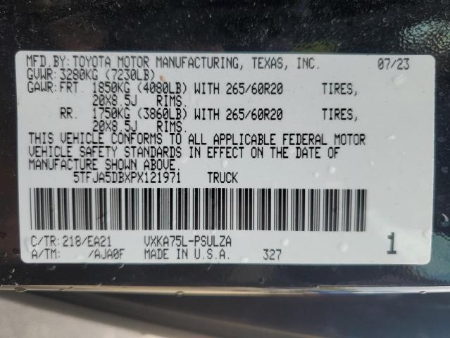 2023 TOYOTA TUNDRA CRE 5TFJA5DBXPX121971