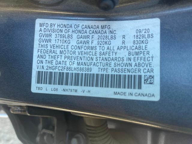 2020 HONDA CIVIC SPOR - 2HGFC2F86LH586389