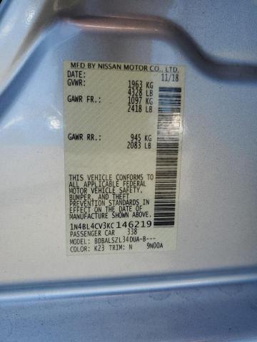 2019 NISSAN ALTIMA SR 1N4BL4CV3KC146219