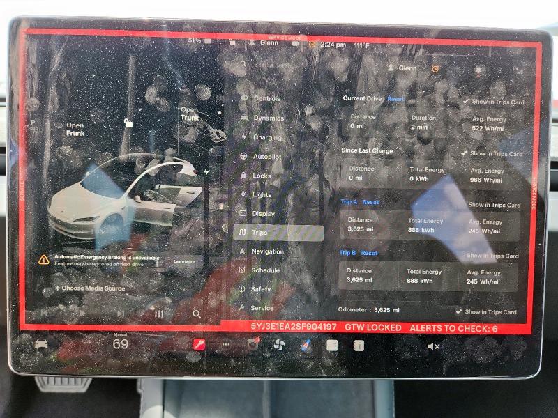 2025 TESLA MODEL 3 5YJ3E1EA2SF904197