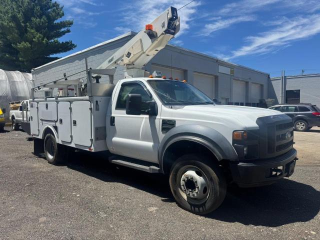 FORD F450 SUPER 2008 white crew cha gas 1FDXF46Y58EE56619 photo #1