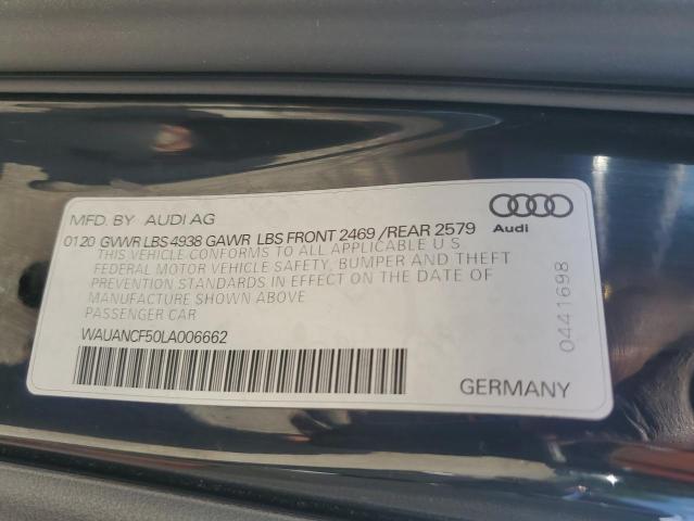 2020 AUDI A5 PREMIUM WAUANCF50LA006662
