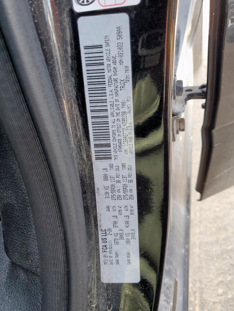 2020 RAM 1500 BIG H 1C6RREFT2LN295158