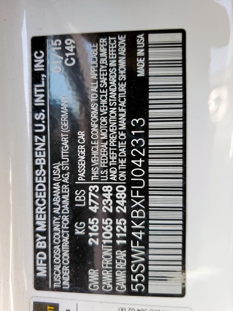 2015 MERCEDES-BENZ C 300 4MAT 55SWF4KBXFU042313