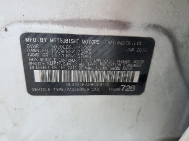 2017 MITSUBISHI MIRAGE SE ML32A4HJ2HH009745
