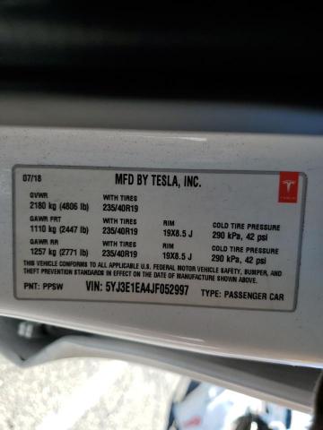 2018 TESLA MODEL 3 5YJ3E1EA4JF052997