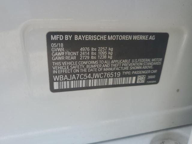 2018 BMW 530 XI WBAJA7C54JWC76519