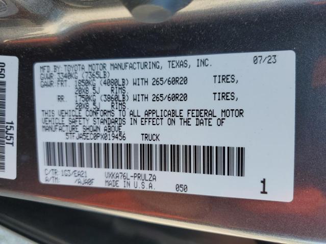2023 TOYOTA TUNDRA CRE 5TFJA5EC0PX019456