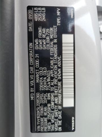 2020 VOLVO XC40 T5 MOMENTUM YV4162UK5L2285360