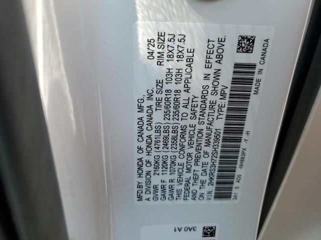 2025 HONDA CR-V EXL 2HKRS3H72SH339501