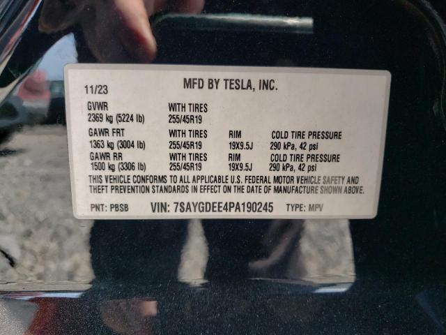 2023 TESLA MODEL Y 7SAYGDEE4PA190245