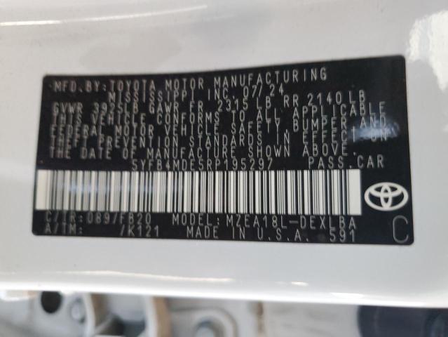 2024 TOYOTA COROLLA LE - 5YFB4MDE5RP195297