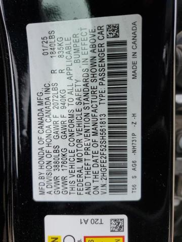 2025 HONDA CIVIC SPORT 2HGFE2F52SH561813