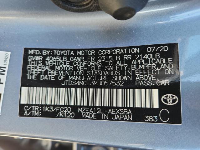 2021 TOYOTA COROLLA SE - JTDS4MCE3MJ057532