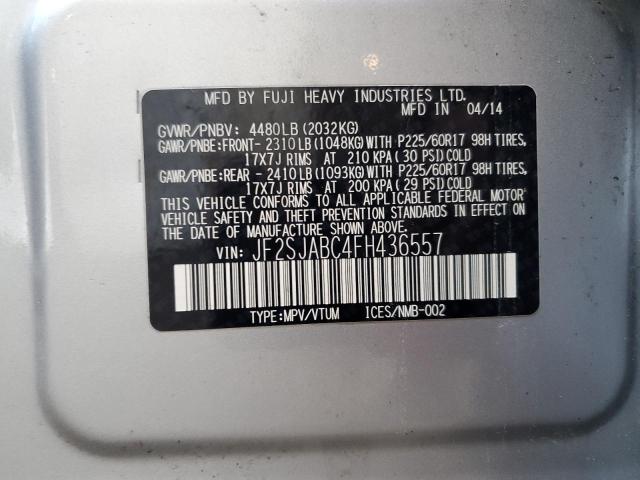 2015 SUBARU FORESTER 2 JF2SJABC4FH436557