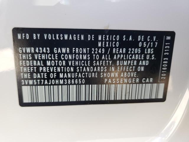 2017 VOLKSWAGEN JETTA GLI 3VW5T7AJ0HM386650