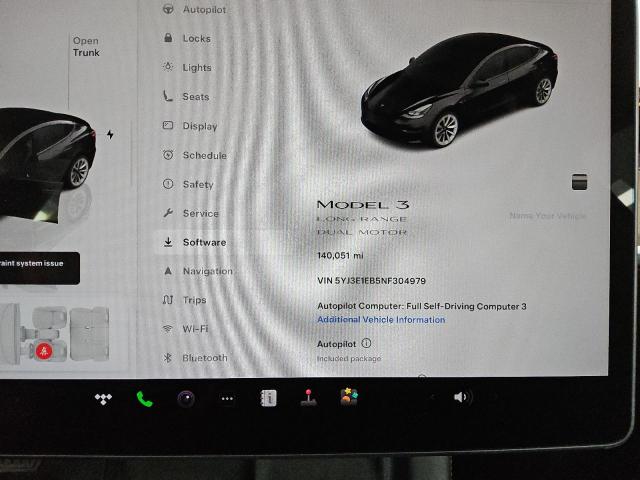 2022 TESLA MODEL 3 5YJ3E1EB5NF304979