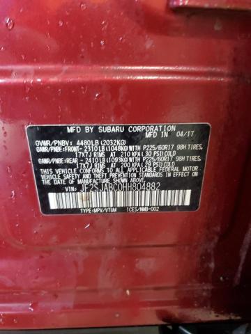 2017 SUBARU FORESTER 2 JF2SJABC0HH804882