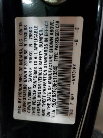 2015 HONDA CIVIC LX 19XFB2F59FE113545
