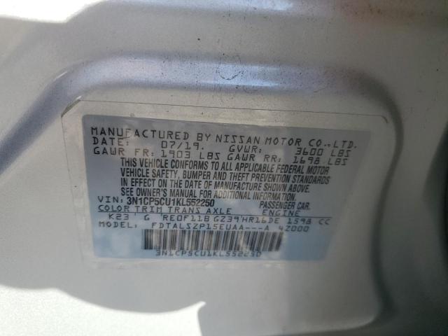 2019 NISSAN KICKS S 3N1CP5CU1KL552250