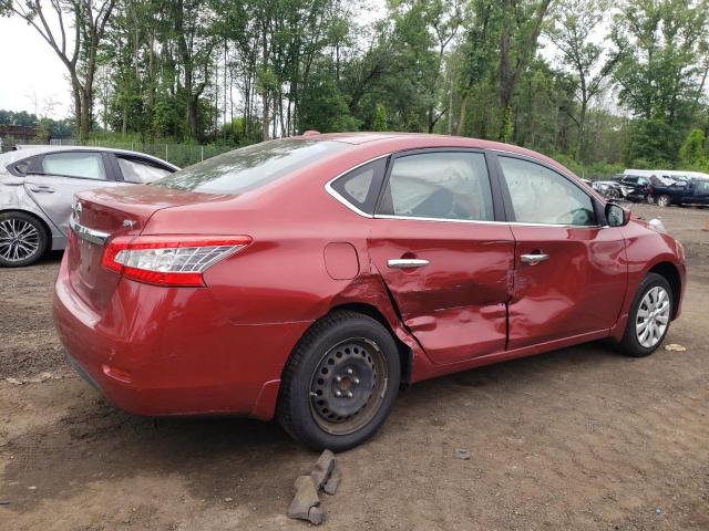 NISSAN SENTRA S 2015 burgundy  gas 3N1AB7AP6FY274372 photo #4