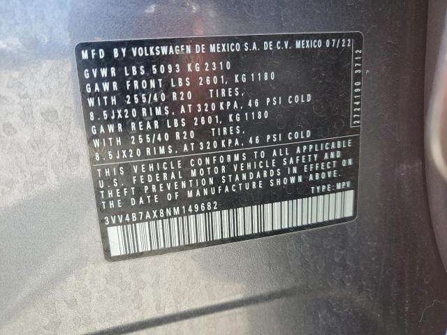 2022 VOLKSWAGEN TIGUAN SEL 3VV4B7AX8NM149682