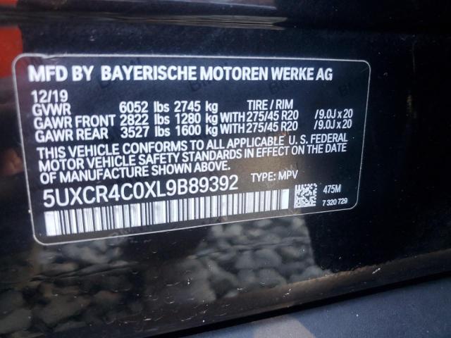 2020 BMW X5 SDRIVE 5UXCR4C0XL9B89392